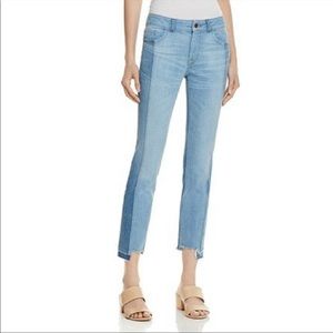 DL 1961 Mara instasculpt straight leg step hem patchwork jeans